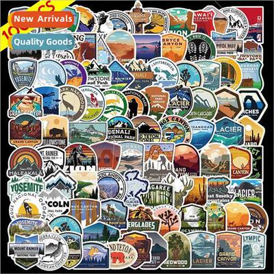 100pcs into the national parks graffiti stickers waterproof