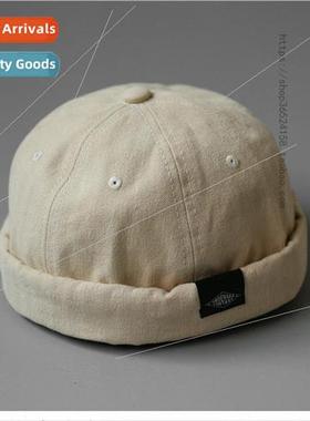 mple American retro brimless landlord melon cap yuppie briml