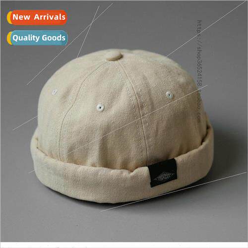 mple American retro brimless landlord melon cap yuppie briml