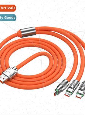 Cell phone charging cable one tow three android lighting int