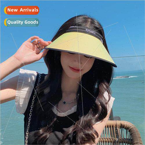 2023 Korea hat female Japanese letters dazzle color sunscree