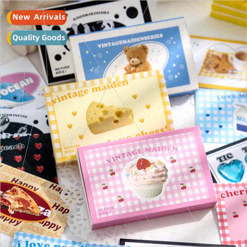 Boxed stickers vintage girls museum series cute ins literary