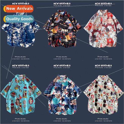Summer new Korean ins Hong Kong  retro floral thin paragraph