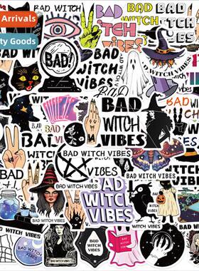 50 Bad Witch Vibes Stickers Guitar Laptop ggage DIY Waterpro