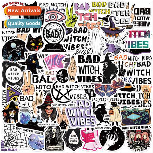 50 Bad Witch Vibes Stickers Guitar Laptop ggage DIY Waterpro