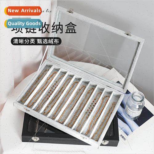 Necklace storage box anti-oxidation earrings ring earrings j