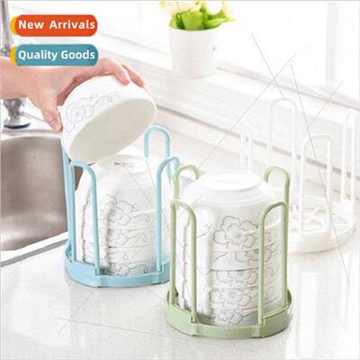 Put the bowl rack kitchen countertop shelves organizing chop