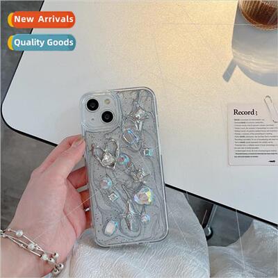 Premium Drip Love Rhinestone 14ProMax Stereoscopic iPhone12/