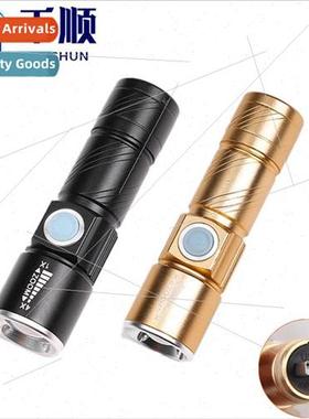 Mini led aluminum flashlight stch zoom strong light flashlig