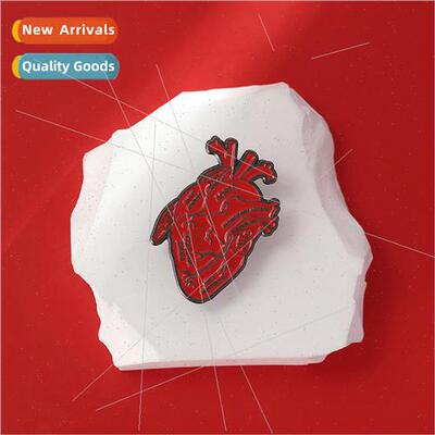 Brooch Jewelry Red Heart Series Backpack Pins Creative Souve