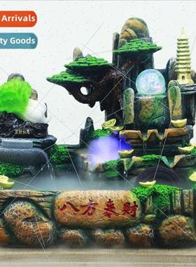 Office pendulum wealth decorations circulating water feng sh