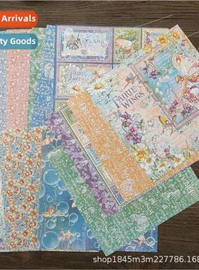 Fairy Wings 15 Blue  Floral Alphabet Background Paper Patter