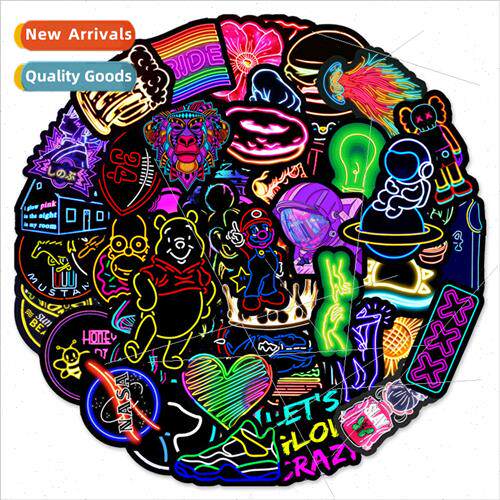 100 pcs of the second set of neon graffiti stickers car cell