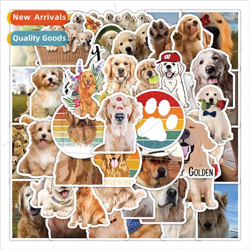 50 Golden Retriever Stickers Cute Chicken Hair Dog Decoratio
