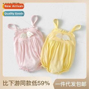Baby ins wind onesie crawling suit 2023 summer thin section