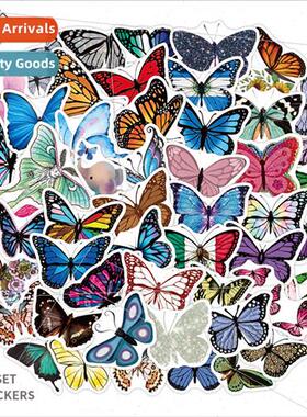 50 cartoon colorful butterfly graffiti stickers luggage note