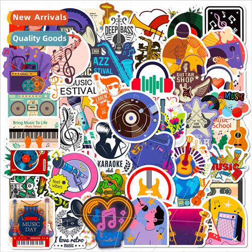 50 headphones music stickers rock band personality cool musi