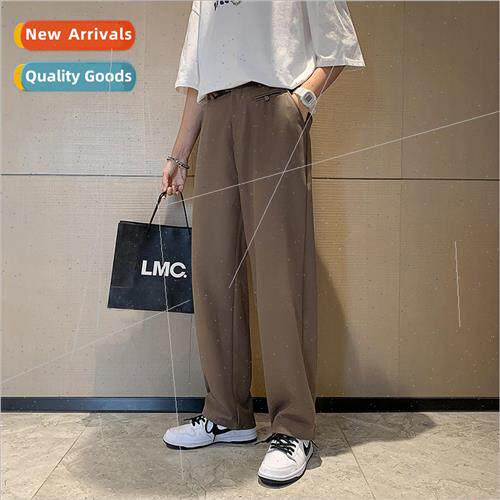 Hong Kong  ins draping suit pants mens summer new loose stra