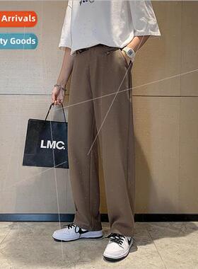 Hong Kong  ins draping suit pants mens summer new loose stra