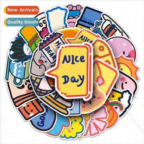 50 cartoon graffiti stickers cute girl heart handbook book c