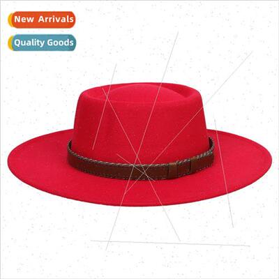 Autumn and winter jazz bowler hat concave gentleman hat red