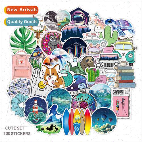 100 ins  summer small fresh cartoon stickers childrens rewar