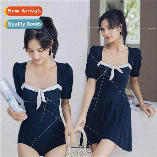 Summer new student ins conservative one-piece swimsuit small
