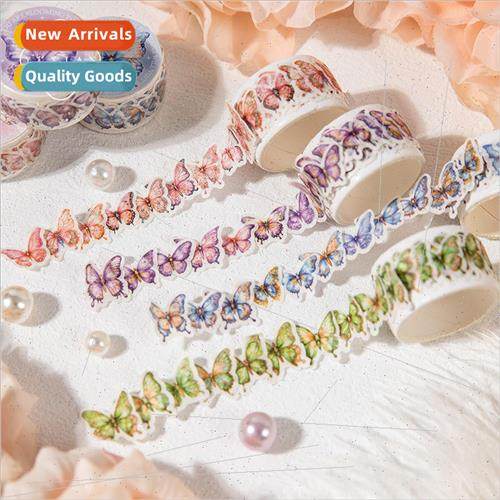 Misty butterfly die-cut washi tape small fresh and cute with