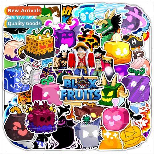60 pcs blox fruits fruit game stickers  fruit pvc waterproof