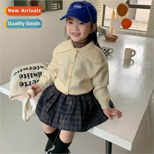 Sweater cardigan girls 2023 fall and winter new Korean tempe