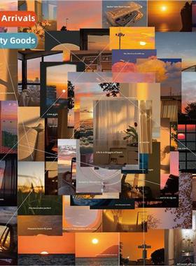 60 literary  sunset English stickers decorative laptop cell