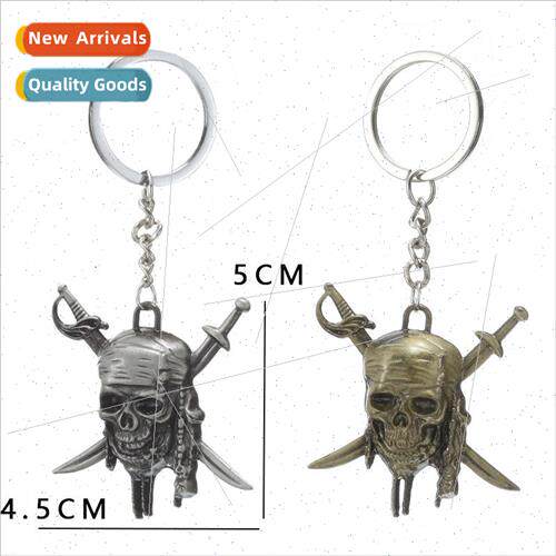 Pirates of the Caribbean Captain Jack Skull Keychain Pendant