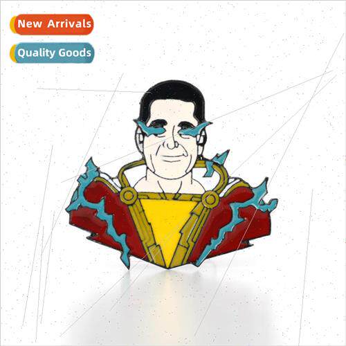 Thunder Shazam Oil Drop Brooch Shazam Head Cartoon Badge Pin