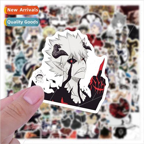 100 Japanese manga black five-leaf clover doodle stickers lu