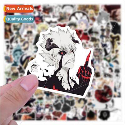 100 Japanese manga black five-leaf clover doodle stickers lu