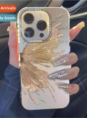 Premium sense INS metal butterfly 适用 iPhone 15 case 13ProM