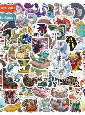 64 popular game monster hunter stickers doodle decals luggag