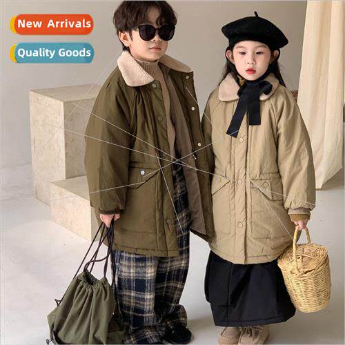 Childrens cotton jacket 2023 winter section boys and girls K
