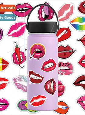 New 50 sexy lips popular graffiti stickers luggage laptop gu