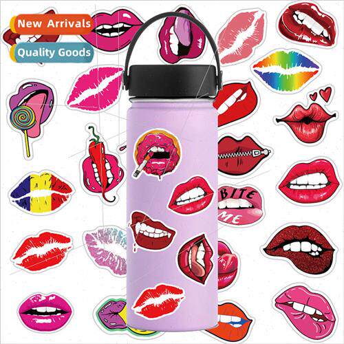 New 50 sexy lips popular graffiti stickers luggage laptop gu