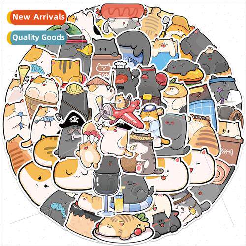 50 of the hand-painted Bean cat graffiti stickers trolley ca
