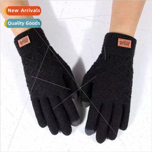 Gloves mens fall and winter Korea can touch screen new knitt