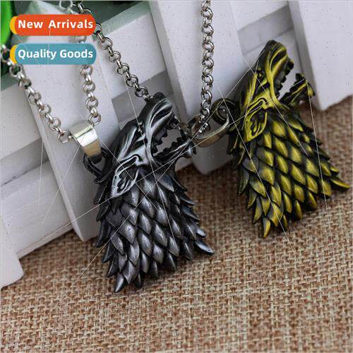 Necklace. Stark family wolf head.项链 史塔克家族狼头 立体标