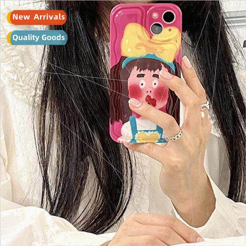 适用 iphone13promax graffiti bow girl apple 12 phone case 11