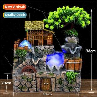 water ornament feng Wigwam wheel flowing shui home fountain