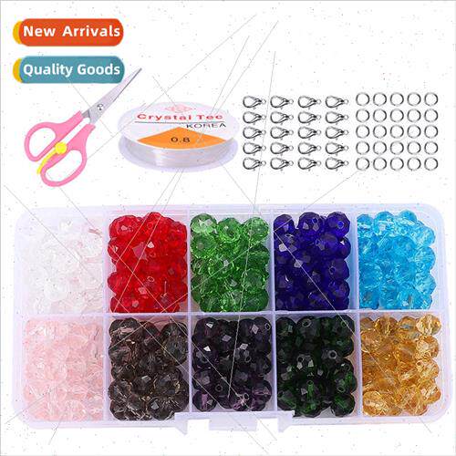 4-10mm glass wheel beads crystal flat beads set handmade diy