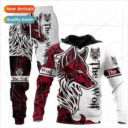 New Set 3D Animal Printing Hooded Pullover Sweatshirt Mens