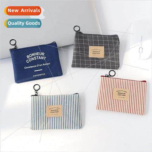Fabric coin purse square cartoon cute female key purse mini