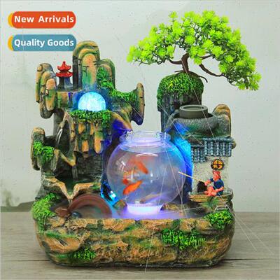 Landscape fish tank wigwam flowing fountain ornaments feng s