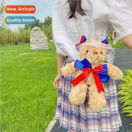 2021 new Japanese cute lolita plush doll bear bag soft girl